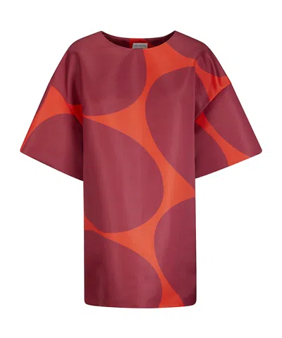 Dries Van Noten Patterned Dress In Red