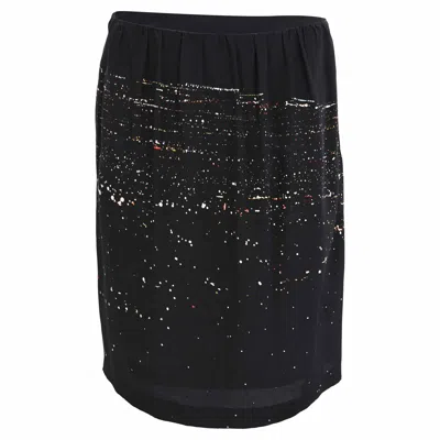 Dries Van Noten Printed Mini Skirt In Black Silk
