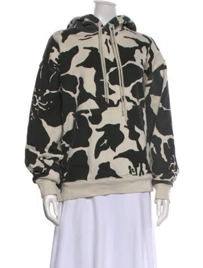 Pre-owned Dries Van Noten Printed Mock Neck Sweatshirt In Black