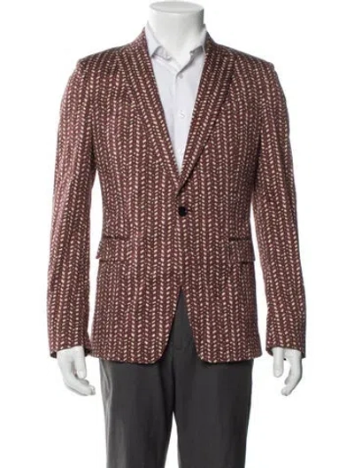 Pre-owned Dries Van Noten Printed Moto Jacket In Multi