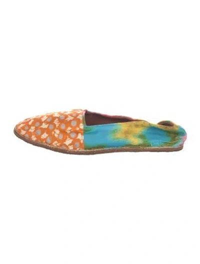 Pre-owned Dries Van Noten Printed Mules In Multi