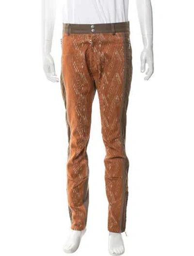 Pre-owned Dries Van Noten Printed Pants In Brown