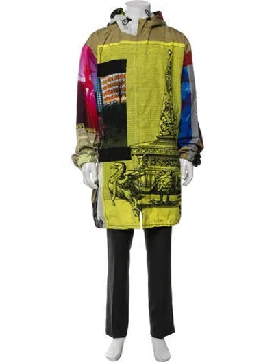 Pre-owned Dries Van Noten Printed Parka In Green