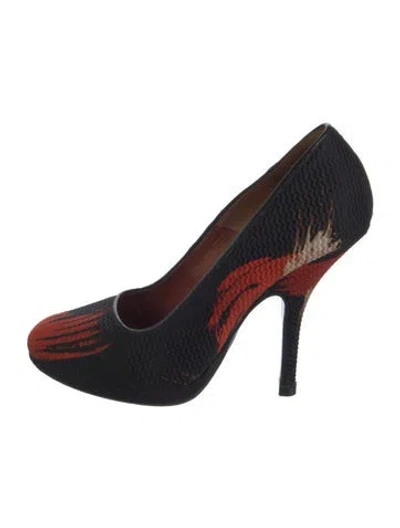 Pre-owned Dries Van Noten Printed Pumps In Multi