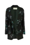 Dries Van Noten Back Slit Floral Satin Blazer