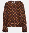 Dries Van Noten Woman Top Dark Brown Size 10 Silk In Brown