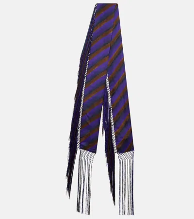 Dries Van Noten Printed Scarf In Purple