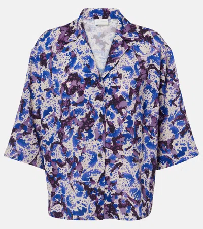 Dries Van Noten Printed Shirt In Blue