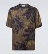 Dries Van Noten Mens Brown Carltone Jacquard-pattern Regular-fit Woven Shirt In Brown