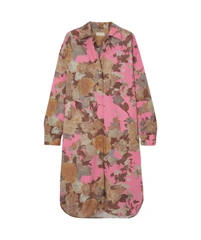 Dries Van Noten Printed Shirt Dress In Multi