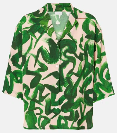 Dries Van Noten Printed Shirt In Green