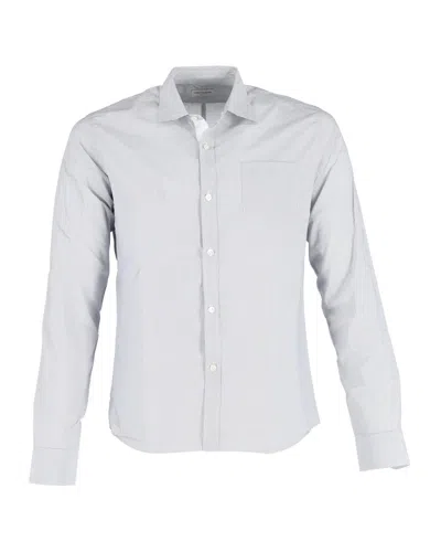 Dries Van Noten Printed Shirt In Light Blue Cotton
