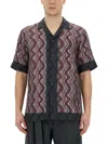 Dries Van Noten Geometric Patterned Short Sleeve Shirt With Pocket In Multicolour