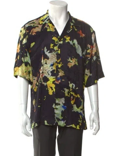 Pre-owned Dries Van Noten Printed Short Sleeve Shirt In Multi