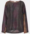 Dries Van Noten Printed Silk-blend Top In Multi