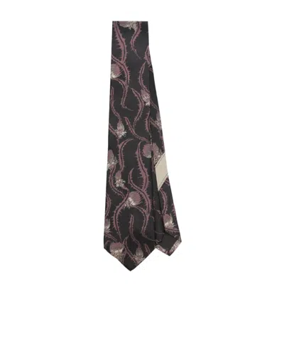 Dries Van Noten Printed Silk Tie