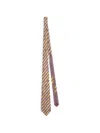 Dries Van Noten Slim Tie Floral Striped Patterned Design In Brown