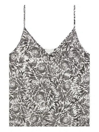 Dries Van Noten Printed Silk Top In Multi