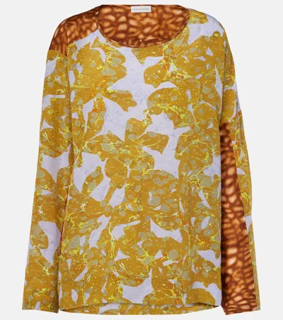 DRIES VAN NOTEN PRINTED SILK TOP