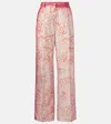 Dries Van Noten Printed Silk Wide-leg Pants In Multi