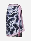 Dries Van Noten Paneled Printed Silk-twill Midi Wrap Skirt