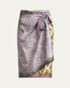Dries Van Noten Scarfy Printed Wrap Skirt