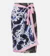 Dries Van Noten Paneled Printed Silk-twill Midi Wrap Skirt In Multicoloured