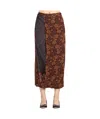 Dries Van Noten Spa Printed Chiffon Midi Wrap Skirt In Brown