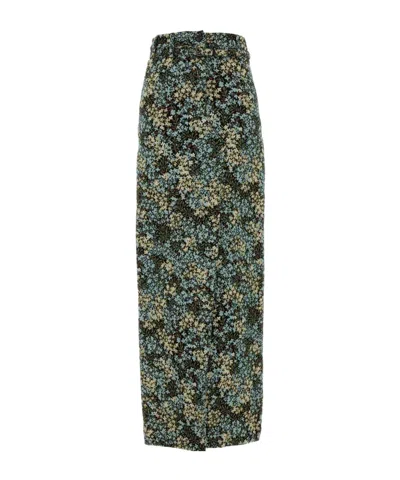 Dries Van Noten Printed Skirt In Multicolor