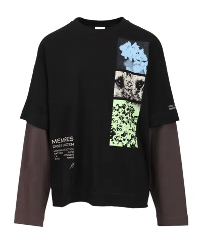 DRIES VAN NOTEN DRIES VAN NOTEN HEMMINGS PRINTED DOUBLE-SLEEVED T-SHIRT