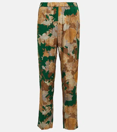 Dries Van Noten Printed Slim Pants In Multicoloured