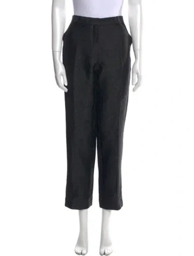 Pre-owned Dries Van Noten Printed Straight Leg Pants In Black