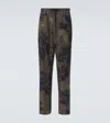 Dries Van Noten Printed Penny Trousers In Braun