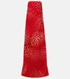 Shop Dries Van Noten Printed Strapless Maxi Dress In Red