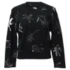 Dries Van Noten Printed Sweatshirt In Black Cotton In Black