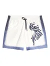 Dries Van Noten Printed Swimming Trunks In Blue