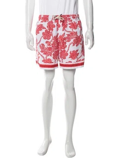 Pre-owned Dries Van Noten Printed Swim Trunks In Multi