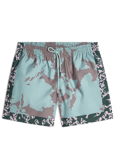 Dries Van Noten Printed Swin Shorts In Multi