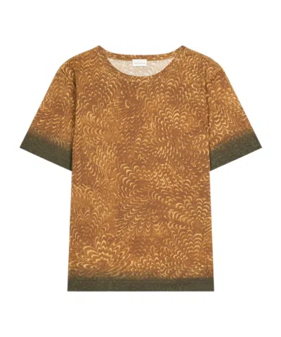 Dries Van Noten Printed T-shirt In Orange