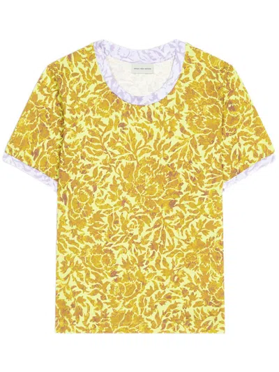 Dries Van Noten Printed T-shirt In 201 Lime