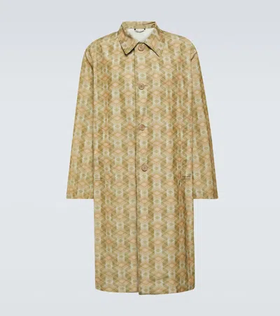 Dries Van Noten Printed Technical Car Coat In Multicoloured