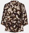 Dries Van Noten Sophisticated Jacquard Patterned Jacket In Brown
