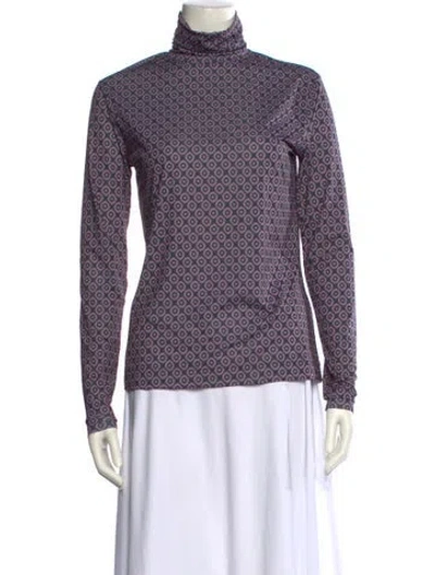 Pre-owned Dries Van Noten Printed Turtleneck Sweatshirt W/ Tags In Pink