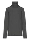 Dries Van Noten Printed Turtleneck Top In Blue