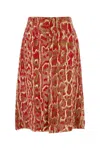 Dries Van Noten Printed Viscose Blend Shera Skirt