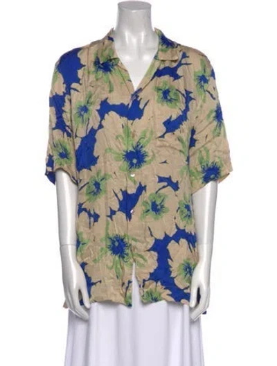 Pre-owned Dries Van Noten Printed V-neck Blouse
