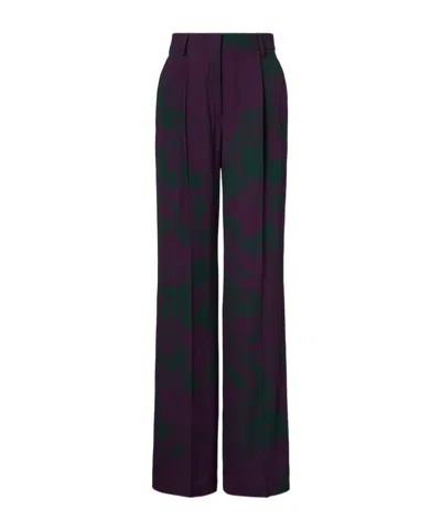 DRIES VAN NOTEN PRINTED WIDE-LEG PANTS