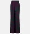 Dries Van Noten Printed Wide-leg Pants In Blue