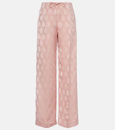 Dries Van Noten Bedruckte Hose In Pink