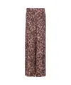 Dries Van Noten Floral Pattern Wide-leg Viscose Trousers In Purple